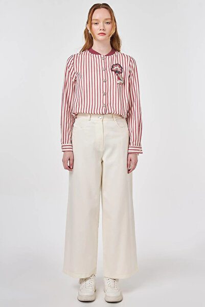 KYR Wide Leg Non Denim Trousers Ecru