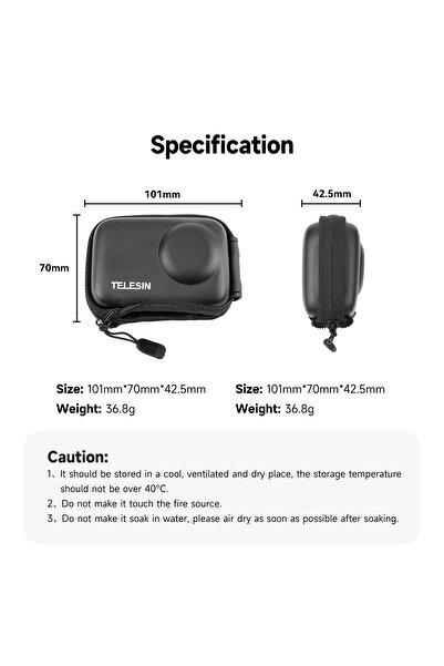 Choice For Action 4 3 TELESIN Mini Storage Protection Bag For Dji Osmo Action...
