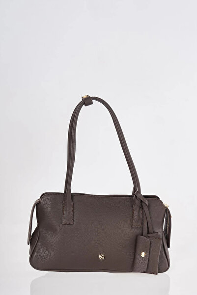 Kayra Faux Leather Shoulder Bag Bitter Brown