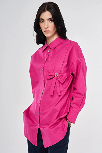 KYR Bow-Tie Cotton Tunic Violet