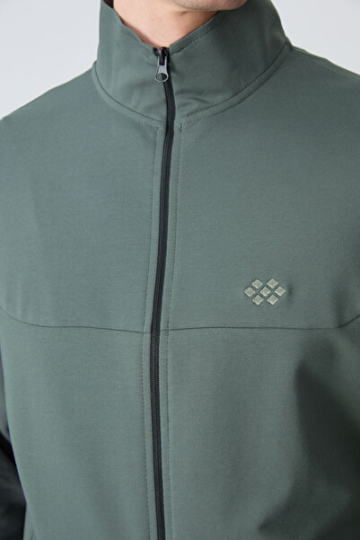 TOMMY LIFE Haki Pamuklu Kalın Yumuşak Dokulu Comfort Fit Basic Erkek Eşofman Takım - 85260