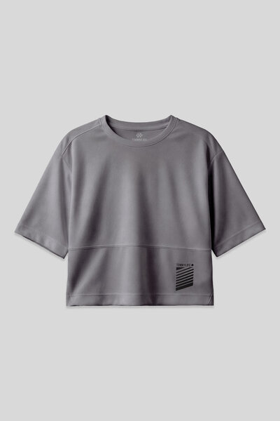 TOMMY LIFE Dark Gray Breathable Textured Thin Stretchy Oversize Fit Performan...