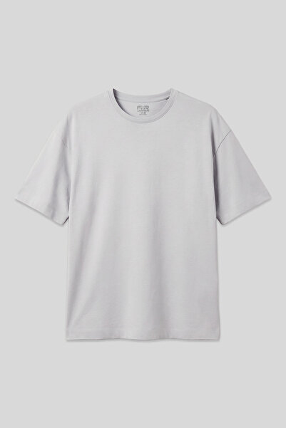 AIR JONES Stone Cotton Thick Soft Textured Oversize Fit Basic pánské tričko -...