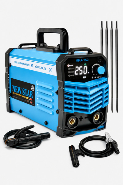 Newstar Inverter Dijital Göstergeli Kaynak Makinası 250i Amper 2,5 3 Çubugu S...