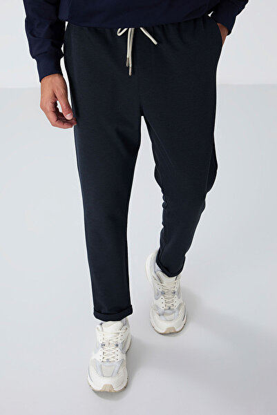 TOMMY LIFE Indigo Surface Textured Standard Fit Men's Tracksuit Bottom - 82154