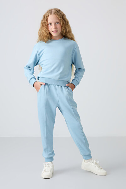 TOMMY LIFE Light Blue Cotton Furry Soft Textured Oversize Embroidered Girl's ...