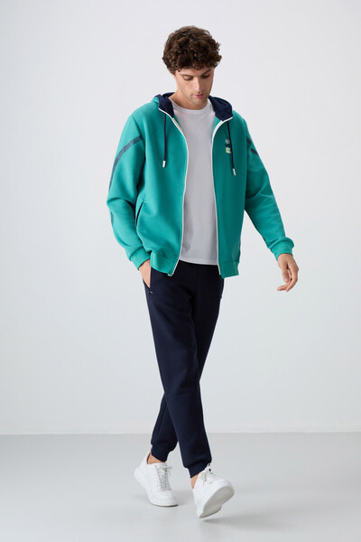 TOMMY LIFE Sea Green - Indigo Cotton Thick Soft-Textured Comfort Fit Printed ...