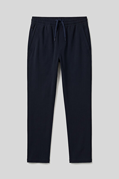 TOMMY LIFE Navy Blue Standard Fit Flexible Breathable Men's Sweatpants - 82197