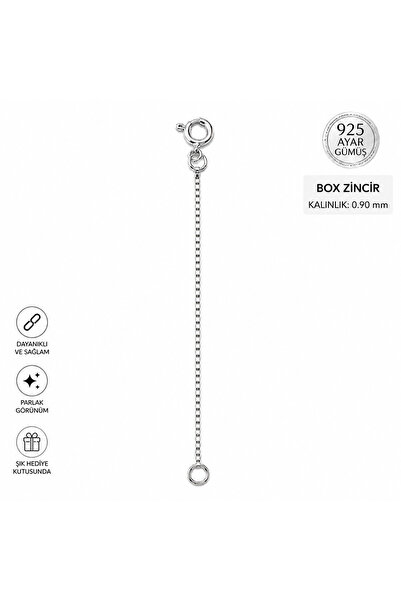 TAKI USTASI Box Zincir Uzatma Zinciri – Orjinal Gümüş 925 Ayar 0,90 mm