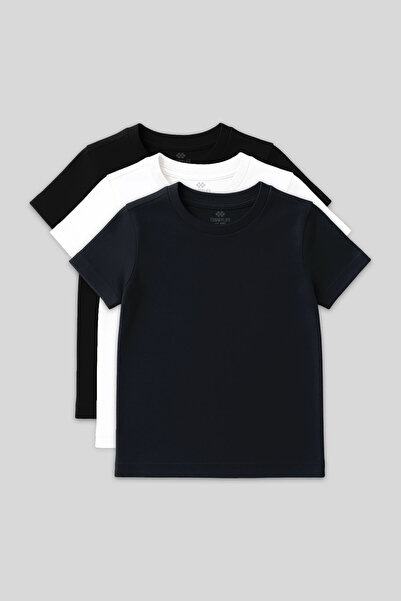 TOMMY LIFE Tricou pentru copii unisex, cu decolteu în formă de O, standard, p...
