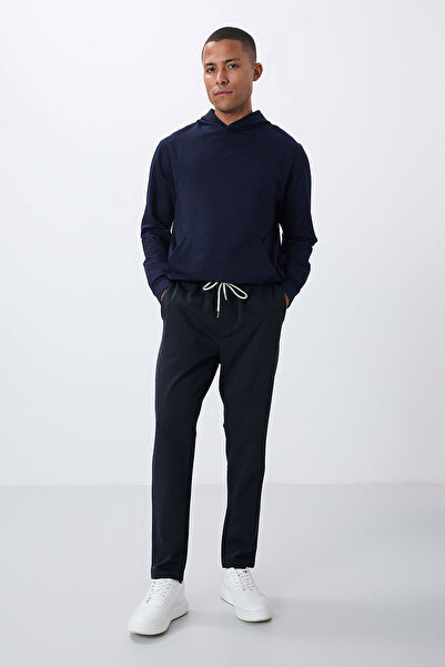 TOMMY LIFE Indigo Surface Textured Standard Fit Men's Tracksuit Bottom - 82155