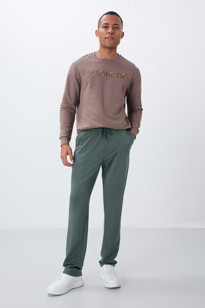 TOMMY LIFE Çağla Laced Pocketed Standard Fit Classic Leg Men's Sweatpants - 8...