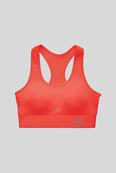 TOMMY LIFE Neon Pink Back Detail Slim Fit U-Neck Women's Sports Bustier - 97120