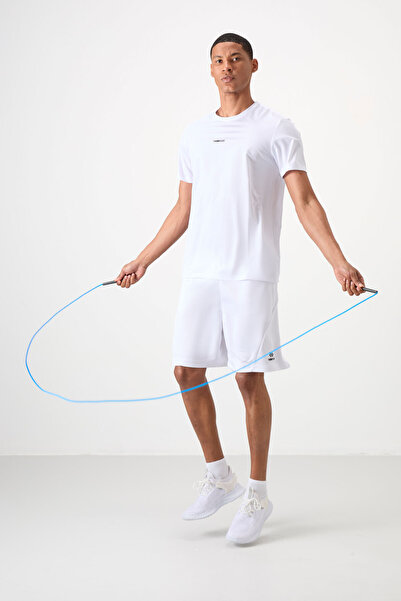 TOMMY LIFE Tricou alb, texturat, subțire, flexibil, cu potrivire standard, pe...