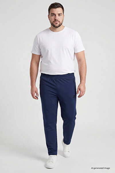 TOMMY LIFE Pantaloni de sport pentru bărbați, cu fermoar, cu picioare clasice...