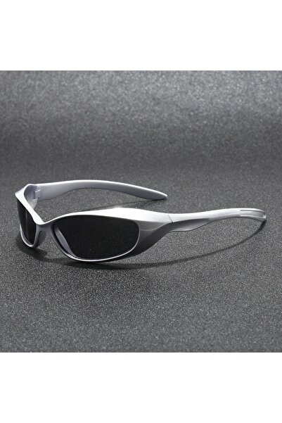 choice2 silvery black 1PC Y2K Future Technology Style Punk Eyewear Women Shad...