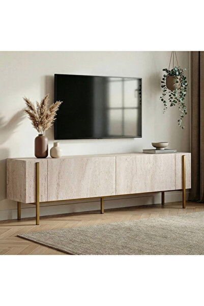 Uvi Collection NEXUS TV ÜNİTESİ TRAVERTEN GOLD