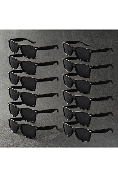 Choice 12PCS 12PCS Classic Black Square Fashion Glasses with Bolt Decoration ...