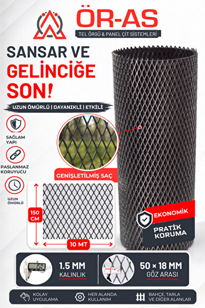ÖR-AS TEL ÖRGÜ & PANEL ÇİT SİSTEMLERİ Genişletilmiş Saç Sık Göz Aralıklı Küme...