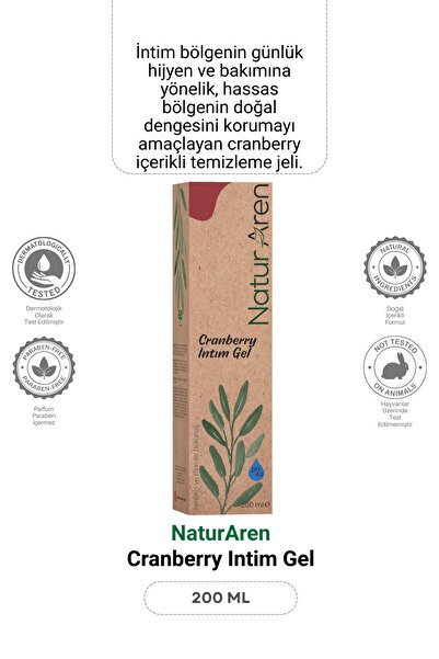 Genital Bölge Temizleyici, Koku, Akıntı Giderici, Ph Dengeli Intim Yıkama Jeli - Cranberry