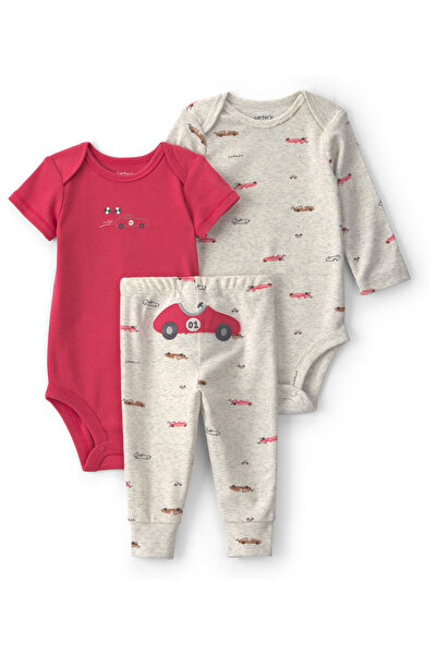 Carter's Erkek Bebek 3Lü Set Yenidoğan-24 Ay Gri