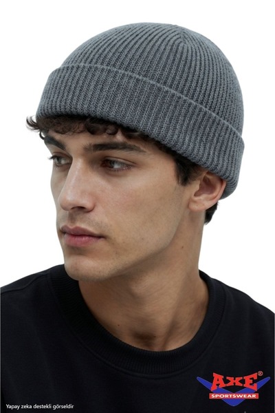 AXE SPORTSWEAR Winter Gray Hip Hop Hipster Novelty Ribbed Knitwear Skullcap S...