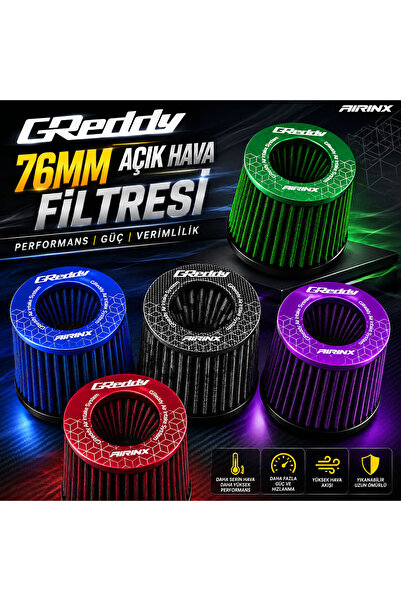 carlone Greddy 76mm Açık Hava Filtresi-Renk İçin Mesaj Atınız