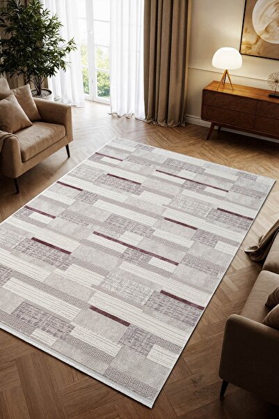 Cotto Home Porto PP006L Renkli Akrilik Halı Geometrik Desenli Yumuşak Dokulu ...