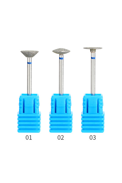 Choice8 DM3P-10 3Pcs Nail Flame Diamond Drill Bit Set Trim The Cuticles And B...