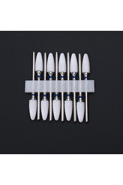 Choice24 TC10P-08 10Pcs/set Ceramic Nail Drill Bit Set Rotate Burr Milling Na...