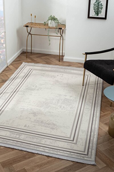 Cotto Home Scala SC002G Bej Halı Modern Desenli Tozu Az Akrilik Salon Halısı ...
