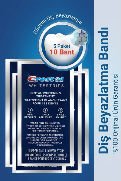 Crest Whitestrips Dental Whitening Diş Beyazlatma Bantları 5 Paket (10 Bant)