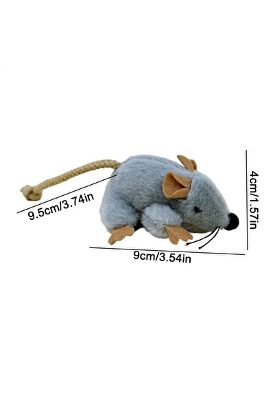 Choice A Plush Cat Toy Mouse Realistic Moving Tail with Sound Interactive Kit...