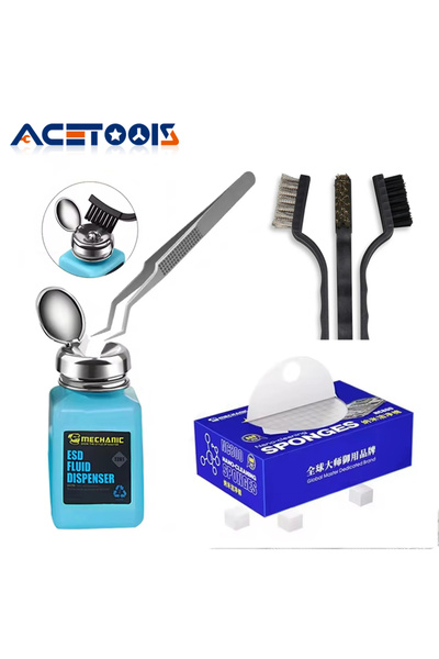 Choice Full Set-4PCS MECHANIC NC800 Nano Spong Cleaning Precision Tweezers SS...