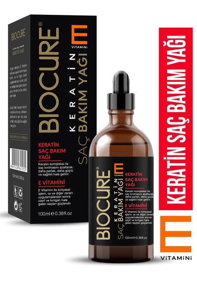 Biocure Dht Blocker Keratin Saç Bakım Yağı / E Vitamini Katkılı 100 ml.