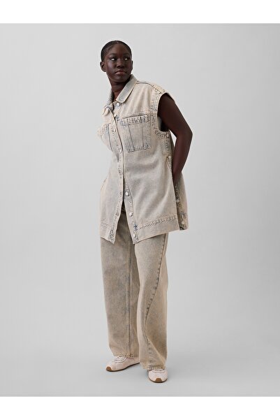 GAP Kadın Açık Mavi × HFR Low Rise Baggy Barrel Jean Pantolon by Nicole Benef...