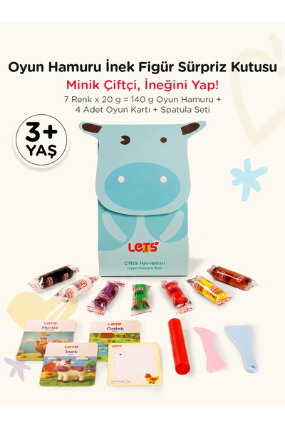 Lets Aktivite Seti – Oyun Hamurlu Çiftlik İnek 140g | Let's