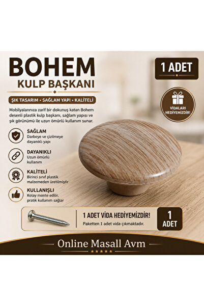 MASALL Bohem kulp plastik vidaları hediyemizdir dolap,şifonyer, konsol,komidin