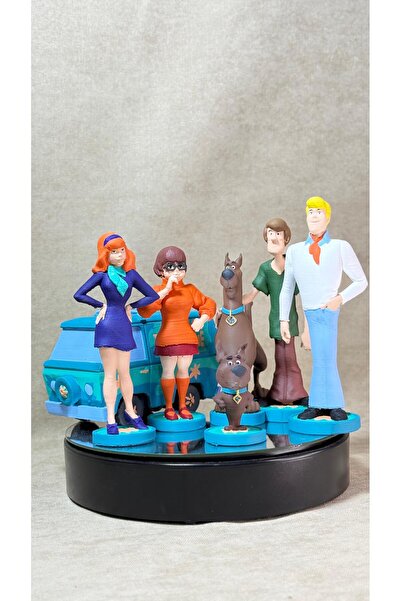 AREZ 3D FİGÜR Scooby Doo Gizem Avcıları Ekip Seti Dekoratif Koleksiyon Figürl...