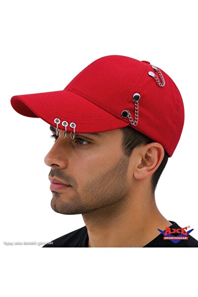 AXE SPORTSWEAR Șapcă de baseball cu inel piercing și detaliu cu lanț, cu velc...