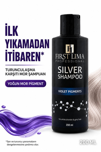 First Lima Professional Turunculaşma Karşıtı Silver Mor Şampuan) 200ml