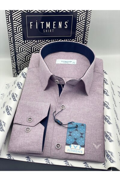 Fitmens Classic Long Sleeve Linen Cotton Gift Boxed Men's Shirt Fs-001261 - P...