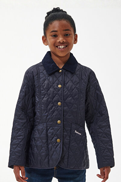 Barbour Summer Liddesdale Kız Çocuk Kapitone Ceket NY94 Navy-Gardenia