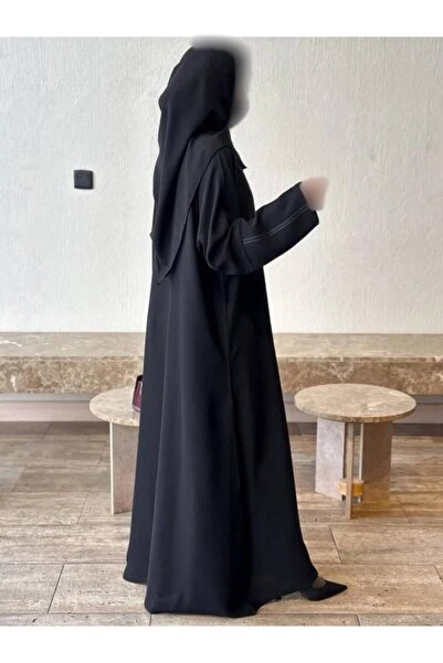 DEAL ABAYA عباية حنين من متجر ديل (DEAL) – بقماش كتان بقصة ربع كلوش