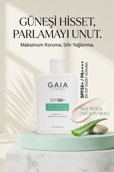 Gaia London 50spf Uva/Uvb 100 مل للبشرة الدهنية مع لمسة نهائية غير لامعة - وا...