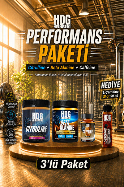 HDG Serials Paketi Citruline 500 g + Beta Alanin 500 g + Caffeine 60 Tablet + L-Carnitine Shot 50 ml
