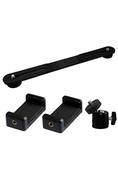 Choice With Phone Clip 1/4'' Dual Flash Bracket Mount Holder Straight Extensi...
