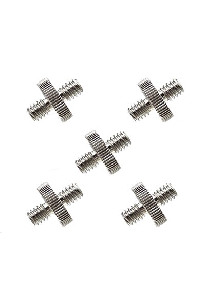 Choice 5pcs Metal 1/4 Inch Double Male Adapter Screw 1/4" Male to 1/4" Male T...