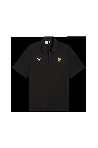 Puma Men's Black Ferrari Cloudspun Polo Tshirt