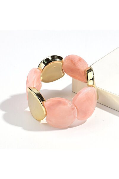 Choice pink golden Round Spliced Elastic Rope Bracelets for Women European an...